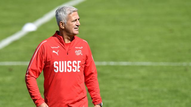 Petkovic lors de l'entraînement de mardi à Freienbach. [Walter Bieri]