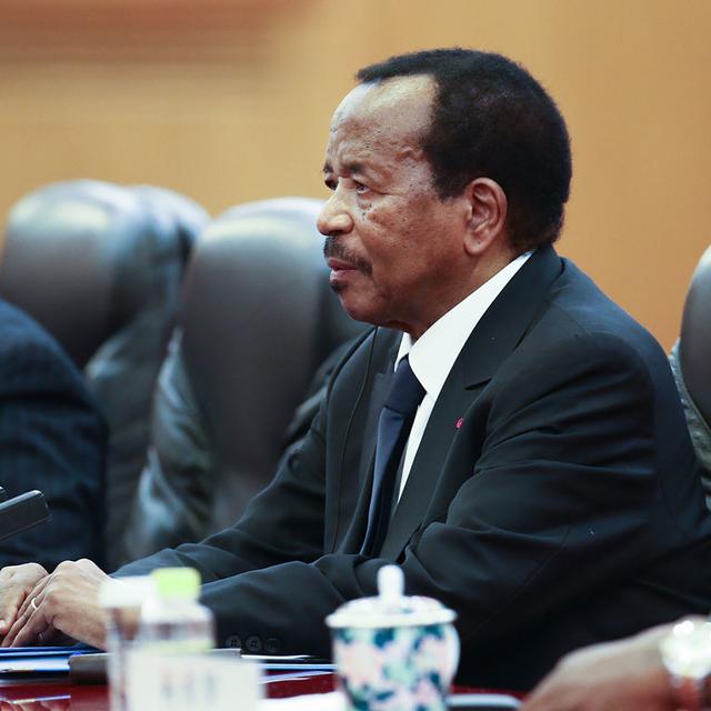 Le président camerounais Paul Biya, le 22 mars dernier. [AFP - Lintao Zhang]