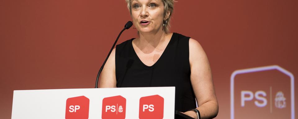 Florence Nater, présidente du Parti socialiste neuchâtelois. [Keystone - Jean-Christophe Bott]