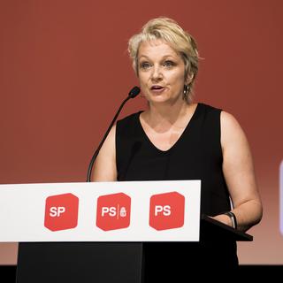 Florence Nater, présidente du Parti socialiste neuchâtelois. [Keystone - Jean-Christophe Bott]