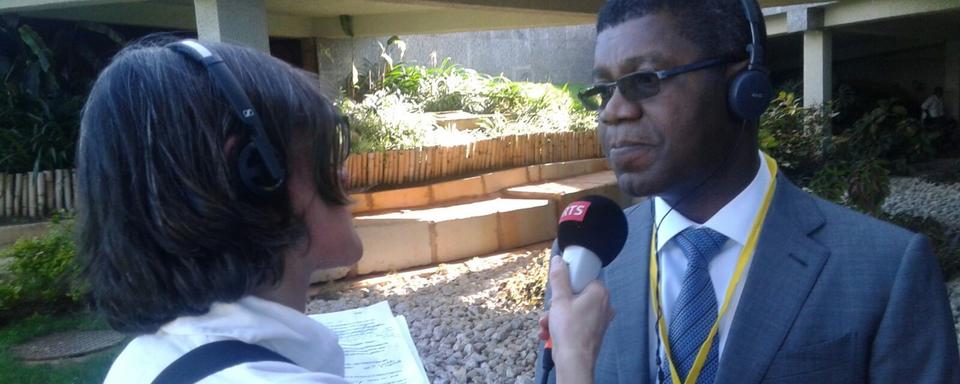 Thierry Zomahoun, président de l’Institut africains des sciences mathématiques et président fondateur du NEF, au micro de Sarah Dirren.
RTS