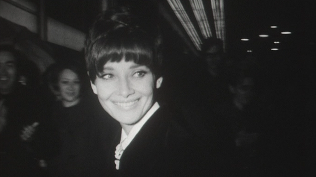 Audrey Hepburn à Lausanne en 1967. [RTS]