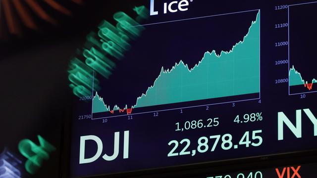 Wall Street a signé la veille sa meilleure séance depuis 2009. [AP/Keystone - Richard Drew]