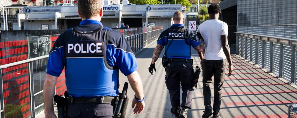 Lausanne police. [Keystone - Jean-Christophe Bott]