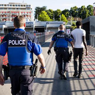 Lausanne police. [Keystone - Jean-Christophe Bott]