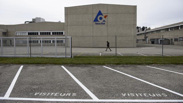 L'ancien site de l'entreprise Tetra Pak à Romont. [Keystone - Jean-Christophe Bott]