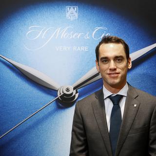 Edouard Meylan, patron de la marque horlogère Moser & Cie, photographié le 17 janvier 2018. [Reuters - Pierre Albouy]