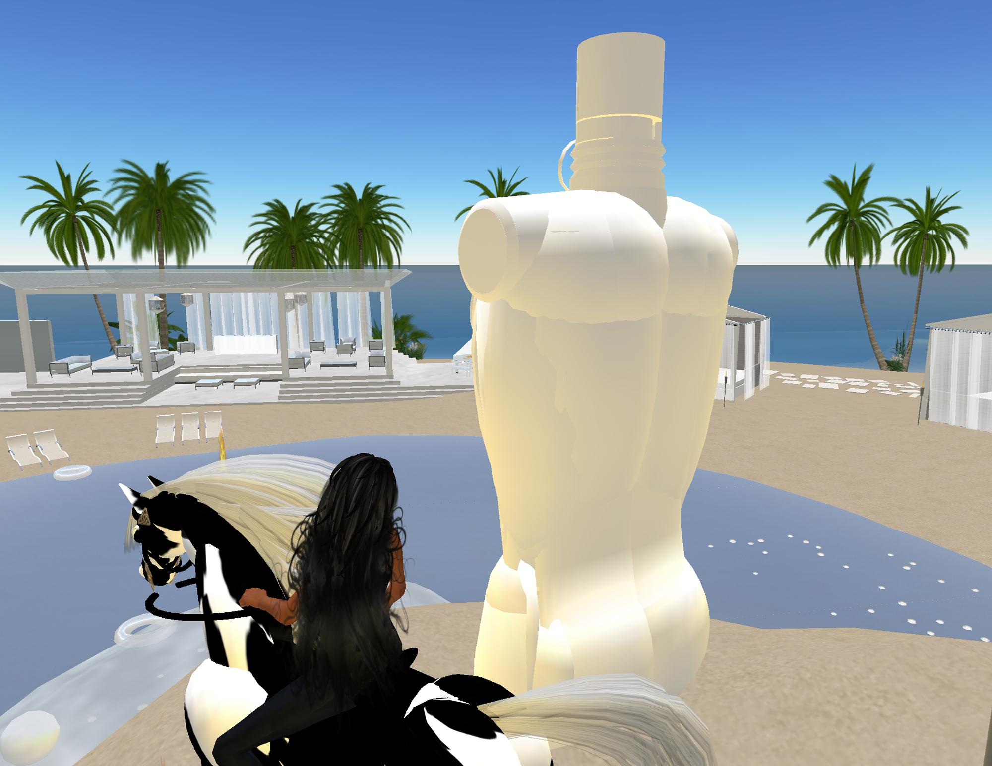 En 2007, le couturier Jean-Paul Gaultier a loué une île virtuelle sur Second Life pour promouvoir son parfum "Fleur du Male". [Reuters - Suzanne Miller]