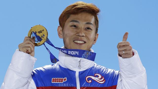 Viktor Ahn, né Sud-Coréen et devenu Russe juste avant Sotchi2014 aurait été une des grandes stars des Jeux. [Keystone - David J. Phillip]