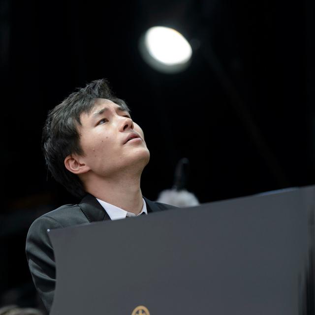 Le pianiste Louis Schwizgebel sur la scène du 40e Paléo Festival de Nyon en 2015.
Martial Trezzini
Keystone [Martial Trezzini]