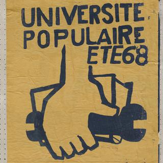 Affiche pour l'Université populaire (sérigraphie 61x75 cm). [Collection Michael Lellouche/Leemage/AFP]