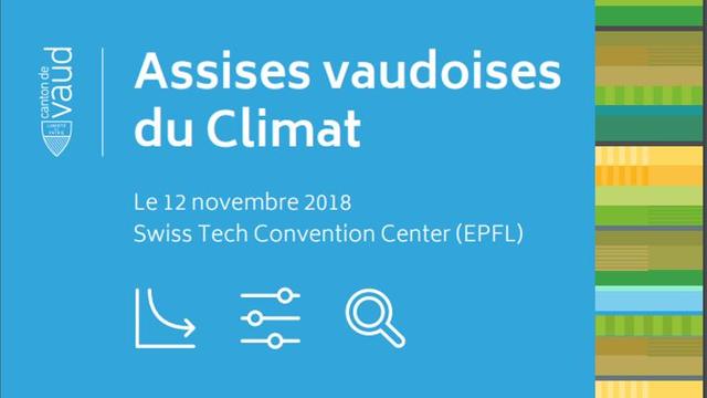 L'affiche des Assises vaudoises du Climat, 12 novembre 2018. [vd.ch/themes/environnement/climat/assises-vaudoises-du-climat/]