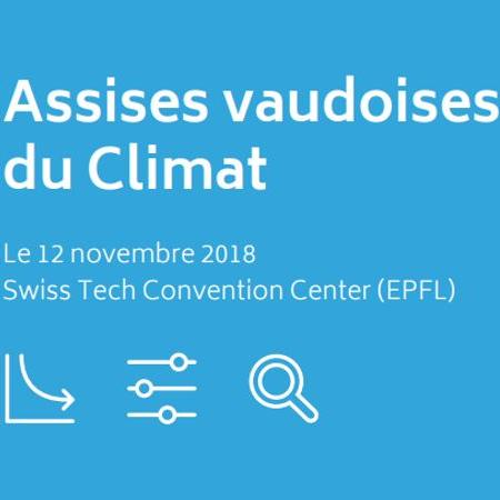 L'affiche des Assises vaudoises du Climat, 12 novembre 2018. [vd.ch/themes/environnement/climat/assises-vaudoises-du-climat/]