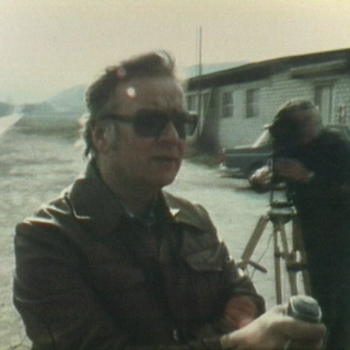 Le correspondant jurassien Denis Moine au travail en 1978. [RTS]