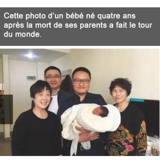 Cette photo d’un bébé né quatre ans après la mort de ses parents a fait le tour du monde.