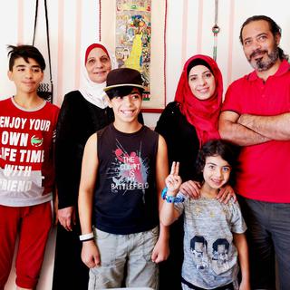 La famille Shahrour réfugiée en Italie par le biais des couloirs humanitaires. [RTS - eper/jherren]