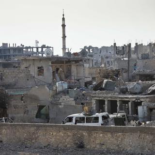 La ville de Kobané, en Syrie, après des combats impliquant le groupe Etat islamique, en novembre 2014.
