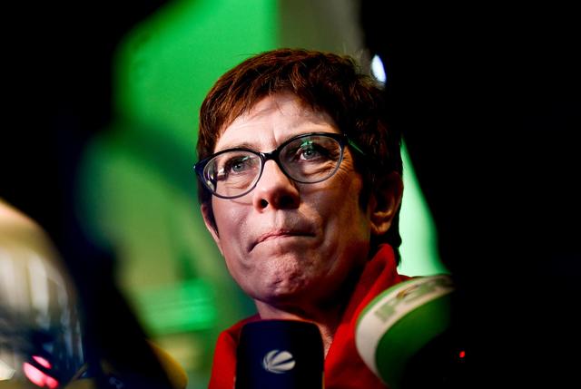 Annegret Kramp-Karrenbauer (AKK), candidate à la présidence de la CDU, en Allemagne. [Keystone - FILIP SINGER]