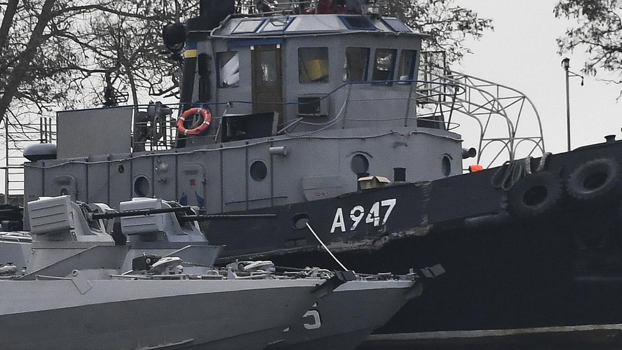 Les forces russes ont capturé dimanche trois navires ukrainiens. [AP]