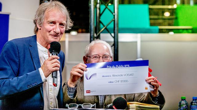 Patrick Ferla et Alexandre Voisard, lauréat du Prix du public RTS 2018.
David Wagnières
RTS [RTS - David Wagnières]
