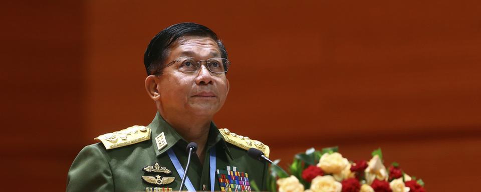 Le chef de l'armée birmane, Min Aung Hlaing, photographié en juillet 2018. [AP/Keystone - Aung Shine Oo]