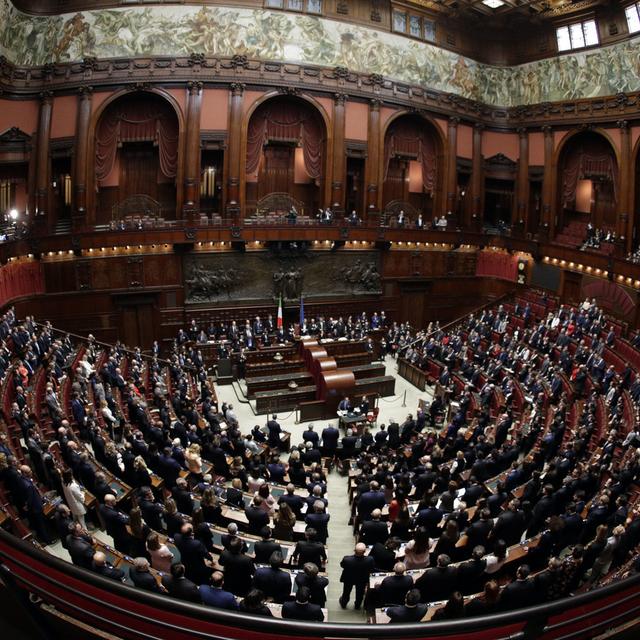 La première session du Parlement italien. [Keystone - AP Photo/Andrew Medichini]