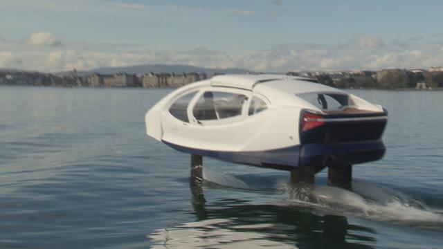 Les premiers essais des Sea Bubbles ont débuté vendredi 13 avril à Genève. Ils se poursuivront tout l'été. [RTS]