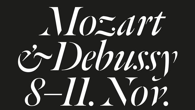 Affiche de la série de concerts "Mozart&Debussy". [Association Contrepoint]