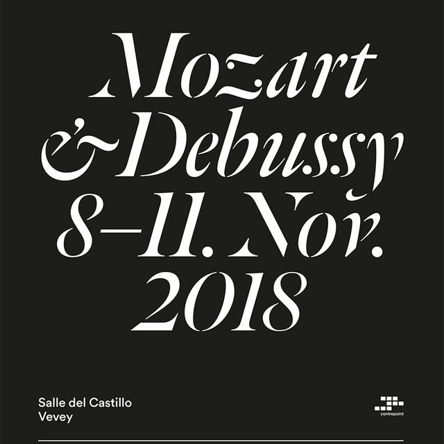 Affiche de la série de concerts "Mozart&Debussy". [Association Contrepoint]