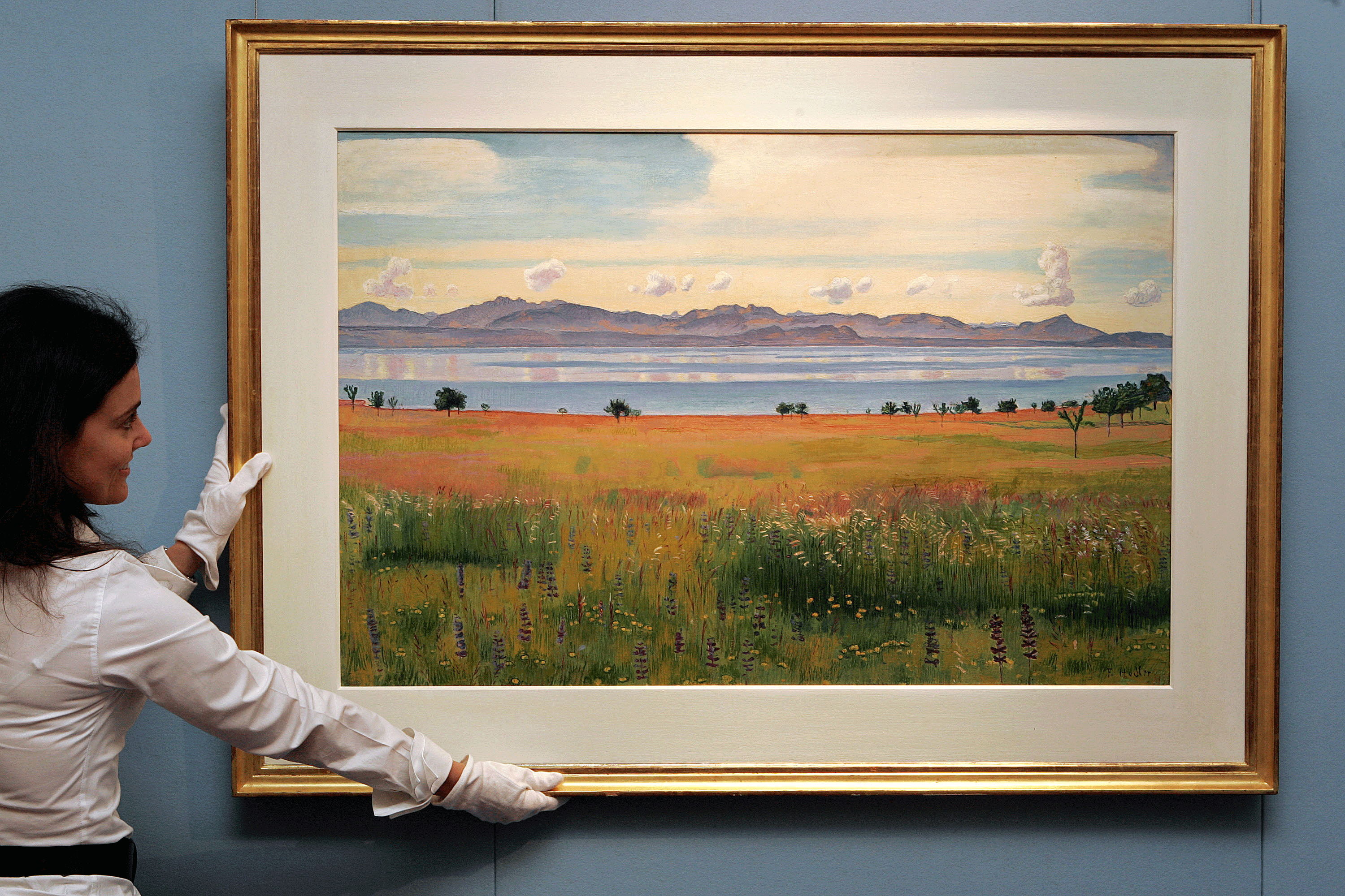 "Vue sur le lac de Genève depuis Saint-Prex" (1901) vendue 6 millions [AFP - FABRICE COFFRINI]