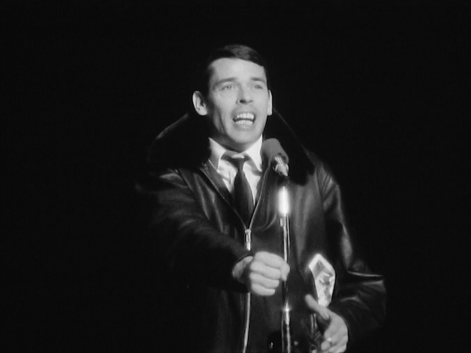 Jacques Brel en répétition en 1966. [RTS]