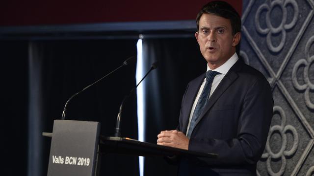 Manuel Valls a annoncé sa candidature lors d'une conférence de presse. [AFP - Josep LAGO]