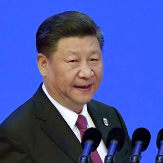 Xi Jinping devant le Forum de Boao pour l'Asie, 10.04.2018. [Kyodo News/AP/Keystone - Naohiko Hatta]