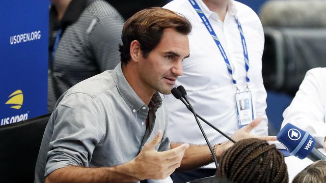 Federer s'est exprimé en conférence de presse sur l'affaire Lahyani. [Jason Szenes]