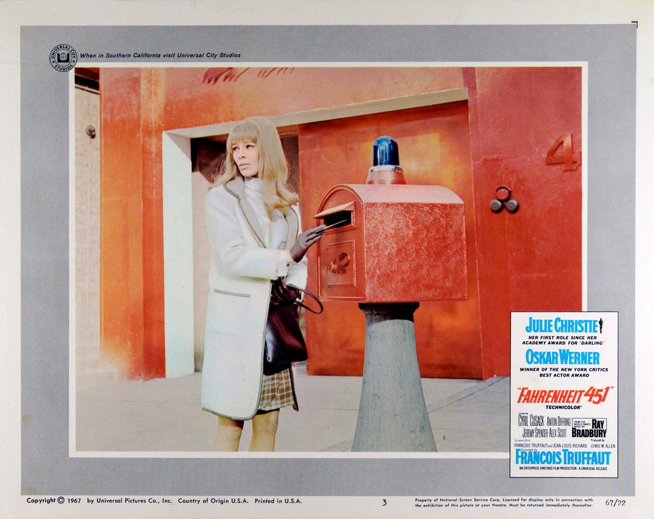 Julie Christie dans "Fahrenheit 451" de François Truffaut. [Anglo Enterprises / Vineyard Film/AFP - Collection Christophel]