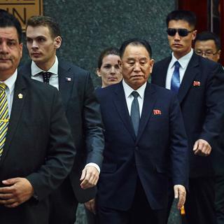 Kim Yong Chol, bras droit de Kim Jong-un, est à New York pour préparer le sommet du 12 juin. [AP/Keystone - Andres Kudacki]