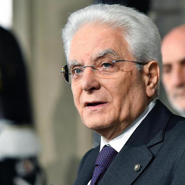 Le président italien Sergio Mattarella, après le troisième round infructueux des négociations en vue de former un gouvernement, le 7 mai 2018. [keystone - Ettore Ferrari]