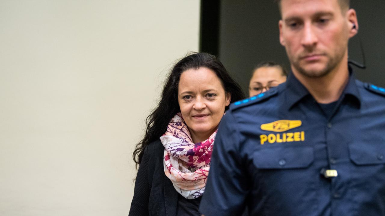 La néonazie allemande Beate Zschäpe après sa condamnation à la prison à perpétuité, le 11 juillet 2018 à Munich. [Anadolu Agency/AFP - Marc Müller]