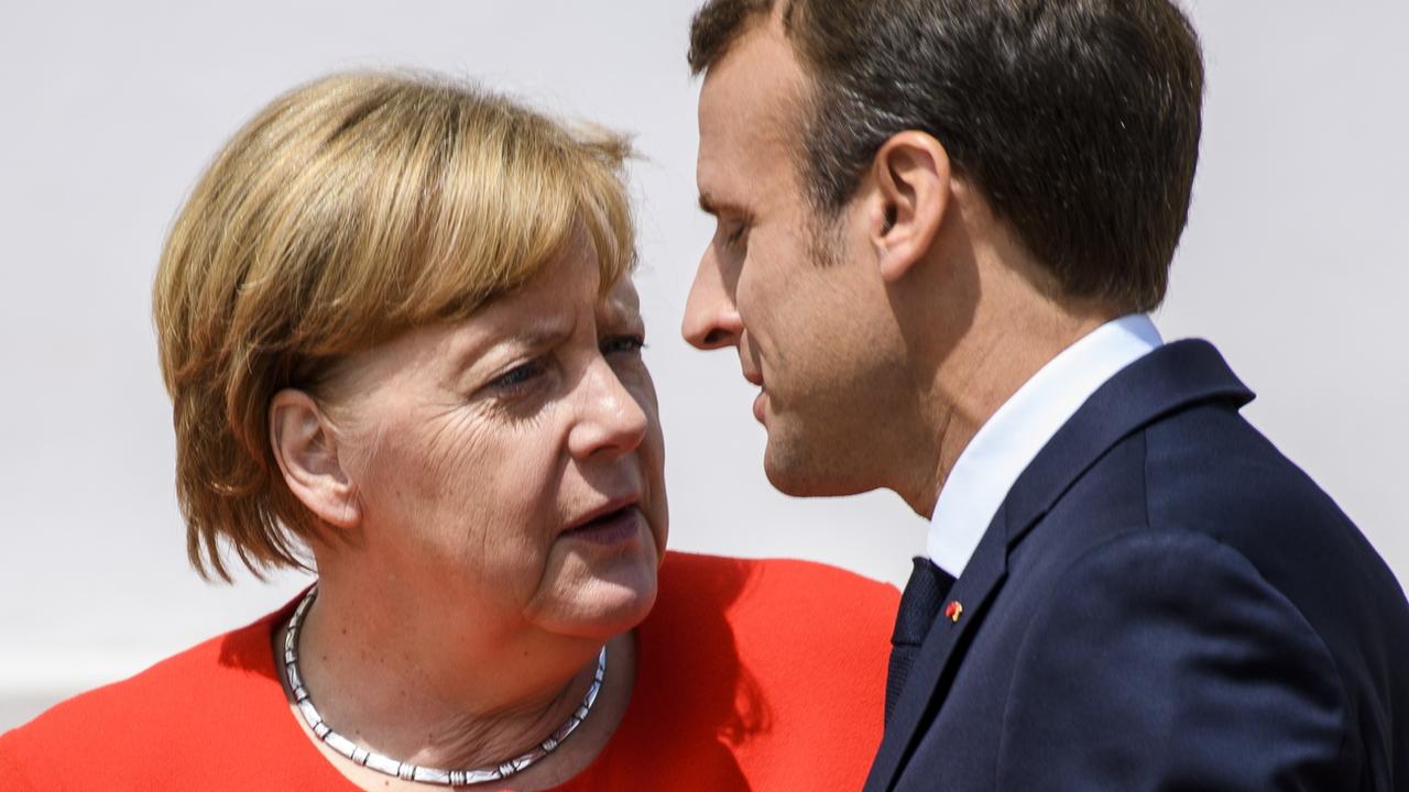 Angela Merkel et Emmanuel Macron en juin 2018 à Berlin. [EPA/Keystone - Christian Bruna]