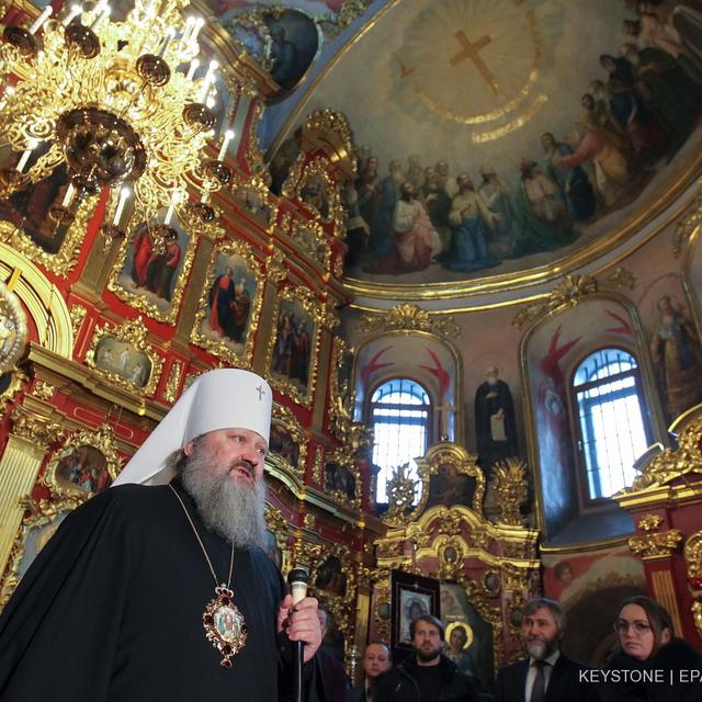 A Kiev, le monastère disputé entre l’Eglise russe et l’Eglise ukrainienne. [EPA/Keystone - Stephan Franko]