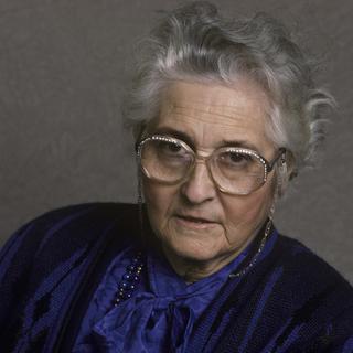 La pédopsychiatre française Françoise Dolto, photographiée en 1988. [Ulf Andersen - Aurimages]
