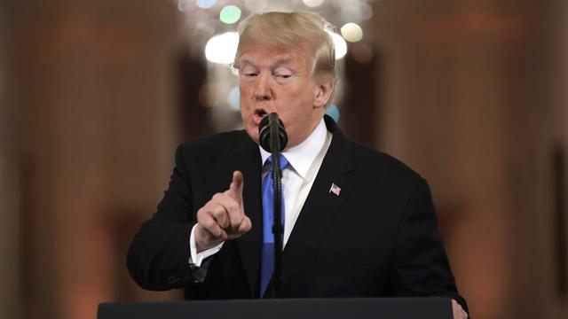 Donald Trump lors de la conférence de presse à la Maison Blanche, 07.11.2018. [AP/Keystone - Evan Vucci]