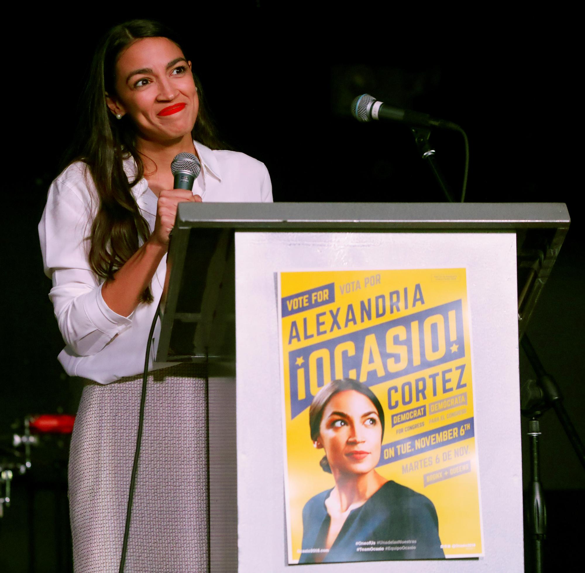 Alexandria Ocasio-Cortez sera la plus jeune membre du Congrès. [Reuters - Andrew Kelly]