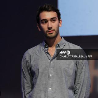 Pierre Sautreuil, lauréat 2015 du prix Bayeux-Calvados des correspondants de guerre, catégorie jeune reporter. [AFP - Charly Triballeau]