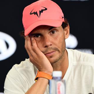 Rafael Nadal après son abandon à l'Open d'Australie. [Keystone - EPA/Julian Smith]