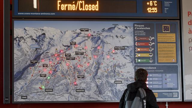 Les remontées mécaniques de Crans-Montana (VS) ont fermé pour une durée indéterminée mardi en fin d'après-midi. [keystone - Salvatore Di Nolfi]