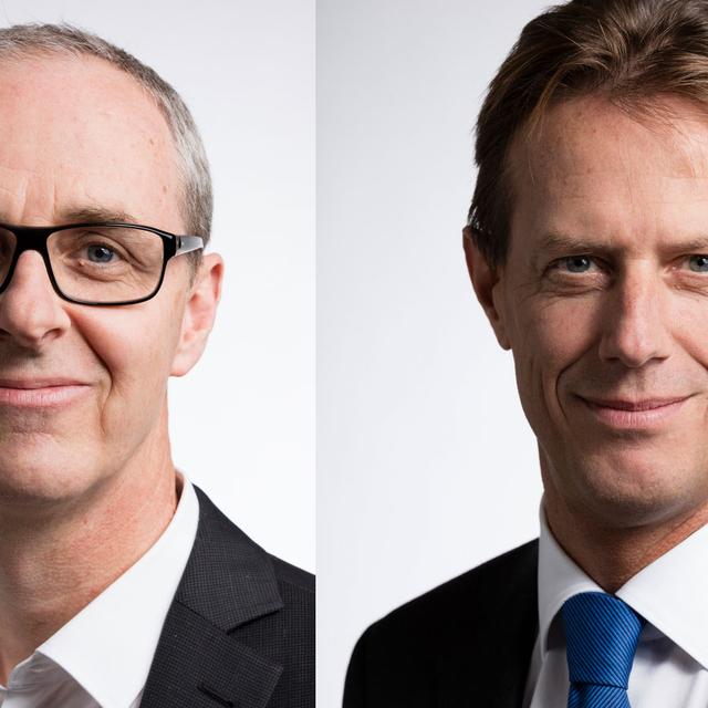 Benoît Genecand et Christian Lüscher se représentent au Conseil national. [Keystone - Gaetan Bally]