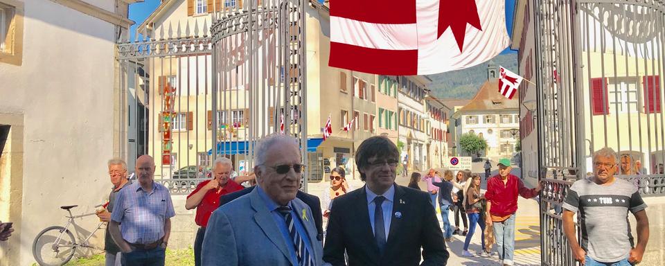 Carles Puigdemont est l'invité d’honneur de la 71e Fête du peuple jurassien. [RTS - Alain Arnaud]