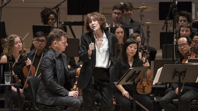 Jane Birkin sur la scène du Carnegie Hall à New York, le 1er février 2018. [AFP - Don EMMERT]