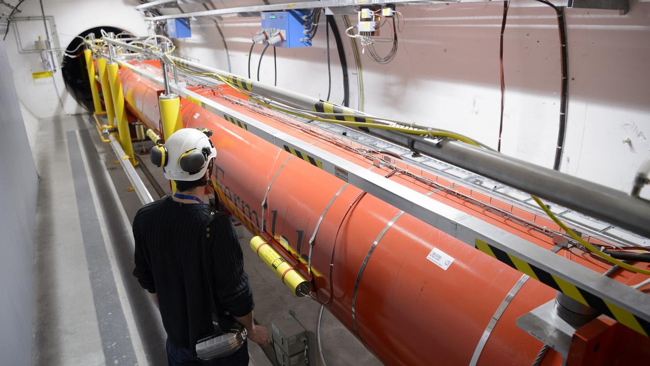 Le grand collisionneur de hadrons (LHC) est mis à l'arrêt pour deux ans. [Keystone - Laurent Gillieron]